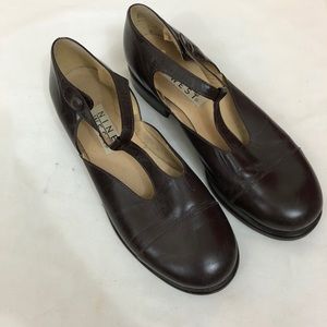 Nine West T Strap Loafers Leather